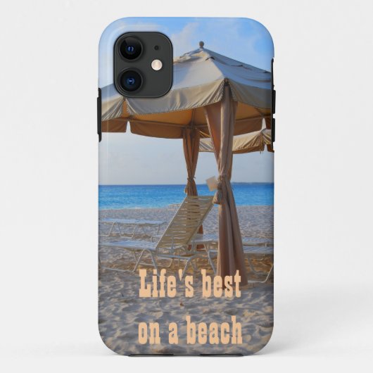 Het leven is het beste op een strand Case-Mate iPhone case (Achterkant)