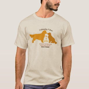Het leven is het gouden T-shirt ter gelegenheid va