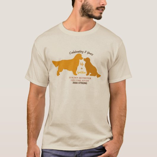 Het leven is het gouden T-shirt ter gelegenheid va (Voorkant)