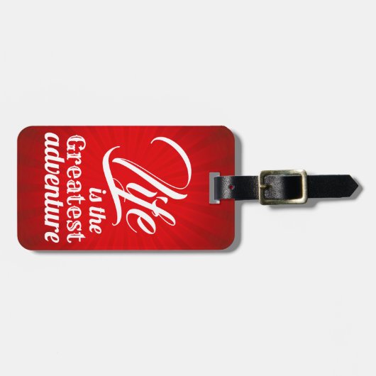 Het leven is het grootste avontuur bagagelabel (Voorkant horizontaal)