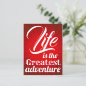 Het leven is het grootste avontuur briefkaart (Staand voorkant)