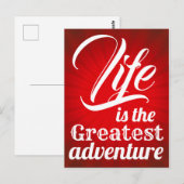 Het leven is het grootste avontuur briefkaart (Voorkant / Achterkant)