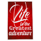 Het leven is het grootste avontuur medium cadeauzakje (Voorkant)