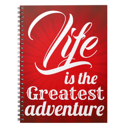 Het leven is het grootste avontuur notitieboek (Voorkant)