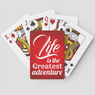 Het leven is het grootste avontuur pokerkaarten