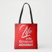 Het leven is het grootste avontuur tote bag (Voorkant)