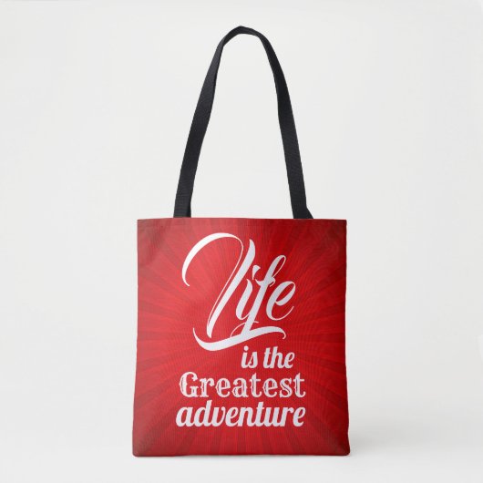 Het leven is het grootste avontuur tote bag (Voorkant)