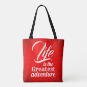 Het leven is het grootste avontuur tote bag (Achterkant)