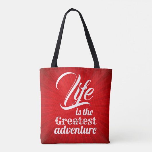 Het leven is het grootste avontuur tote bag (Achterkant)