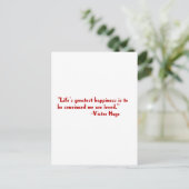 Het leven is het grootste geluk briefkaart (Staand voorkant)