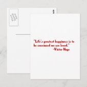 Het leven is het grootste geluk briefkaart (Voorkant / Achterkant)