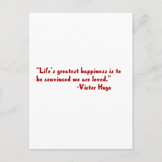 Het leven is het grootste geluk briefkaart (Voorkant)