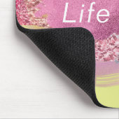 Het leven is het Kunstmetallische Patroon van de S Muismat (Hoek)