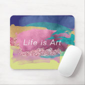 Het leven is het Kunstmetallische Patroon van de S Muismat (Met muis)