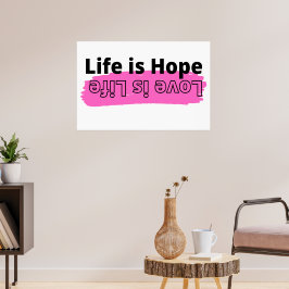 Het leven is hoop dat liefde het leven is | motiva poster