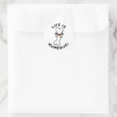 Het leven is Humerus Funny Bone Pun Ronde Sticker (Tas)