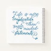 Het leven is ingewikkelder Persoonlijke Groeisloga Notitieboek (Achterkant)