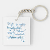 Het leven is ingewikkelder Persoonlijke Groeisloga Sleutelhanger (Achterkant)