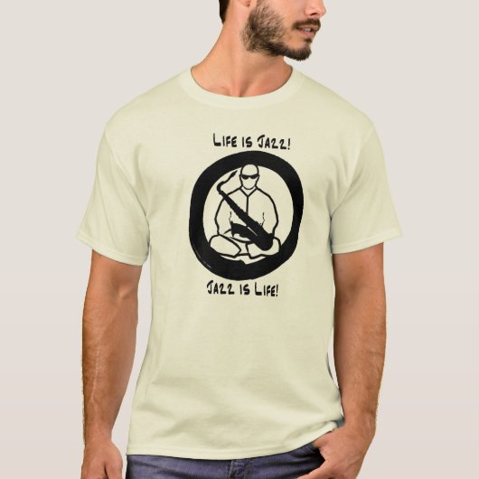 Het leven is Jazz, Jazz is het leven T-shirt (Voorkant)