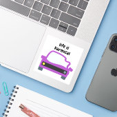 Het leven is karmisch sticker (Laptop met iPhone)