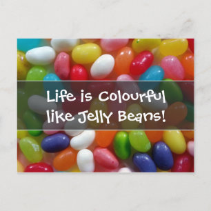 Het leven is kleurrijk zoals Jelly Beans Briefkaart