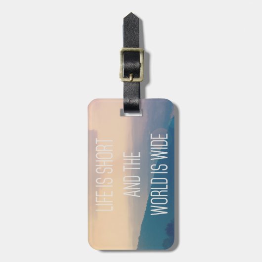 Het leven is kort Bagagelabel (Voorkant verticaal)
