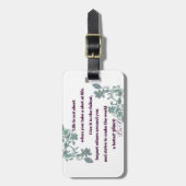 Het leven is kort bagagelabel (Voorkant verticaal)