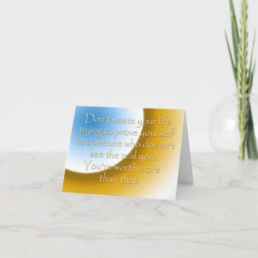 Het leven is kort (bemoedigende briefkaarten) kaart (Voorkant)