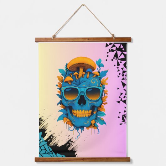 Het leven is kort, blijf raar hangend wandkleed (Voorkant)