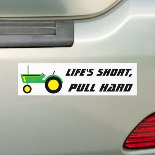Het leven is kort bumpersticker (Op auto)