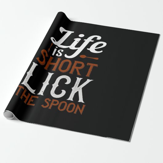 Het leven is kort. cadeaupapier (Uitgerold)