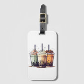 Het leven is kort, drink de boba bagagelabel (Voorkant (verticaal))