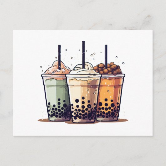 Het leven is kort, drink de boba feestdagenkaart (Voorkant)