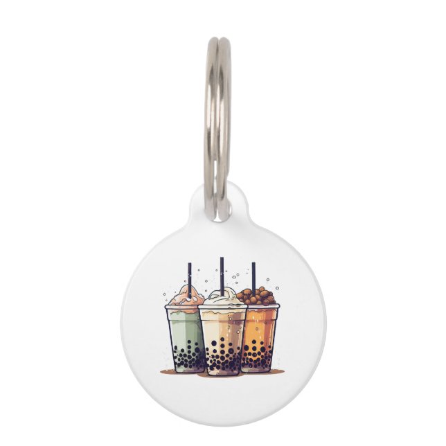 Het leven is kort, drink de boba huisdierpenning (Voorkant)