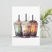 Het leven is kort, drink de boba kaart (Staand voorkant)