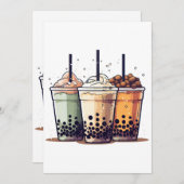 Het leven is kort, drink de boba kaart (Voorkant / Achterkant)