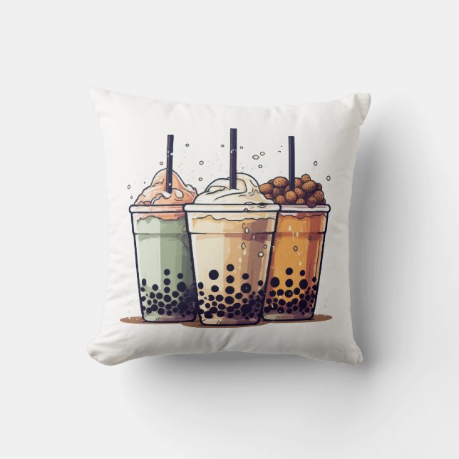 Het leven is kort, drink de boba kussen (Voorkant)