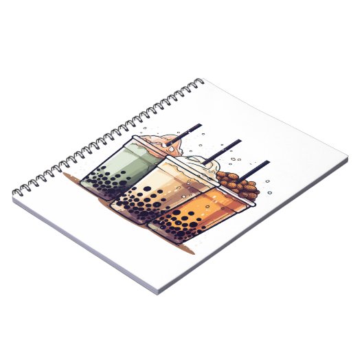 Het leven is kort, drink de boba notitieboek (Linkerzijde)