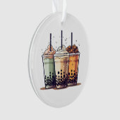 Het leven is kort, drink de boba ornament (voorkant)