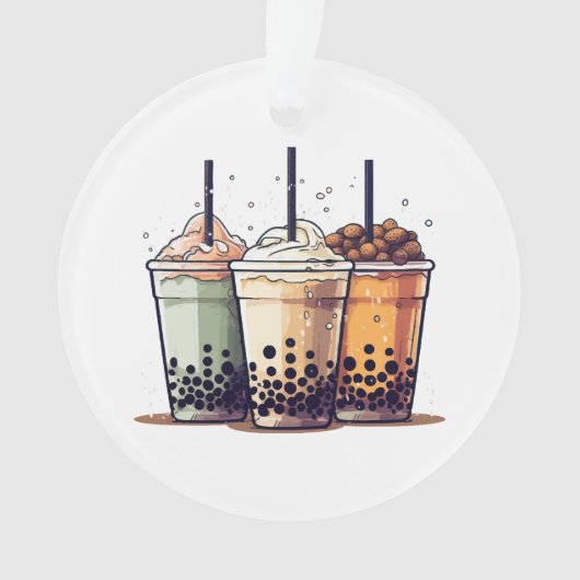 Het leven is kort, drink de boba ornament (voorkant)