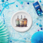 Het leven is kort, drink de boba papieren bordje (Feest)