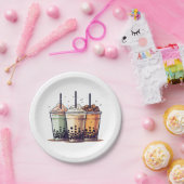 Het leven is kort, drink de boba papieren bordje (Feest)