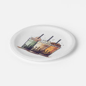 Het leven is kort, drink de boba papieren bordje (Gekanteld)