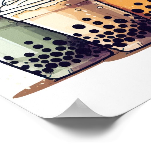 Het leven is kort, drink de boba poster (Hoek)