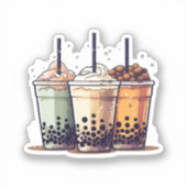 Het leven is kort, drink de boba sticker (Voorkant)