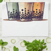 Het leven is kort, drink de boba theedoek (Gevouwen)