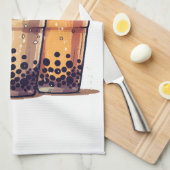 Het leven is kort, drink de boba theedoek (Quarter Fold)