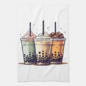 Het leven is kort, drink de boba theedoek (Verticaal)