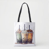 Het leven is kort, drink de boba tote bag (Voorkant)