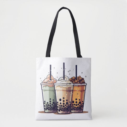 Het leven is kort, drink de boba tote bag (Voorkant)